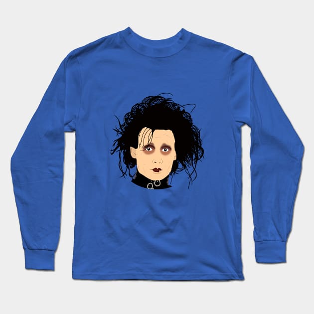 Edward Scissorhands Long Sleeve T-Shirt by ElviaMontemayor